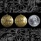 Antiqued Brass Globe Charms - Set of Two - One of Each Side of Globe - AB-C160